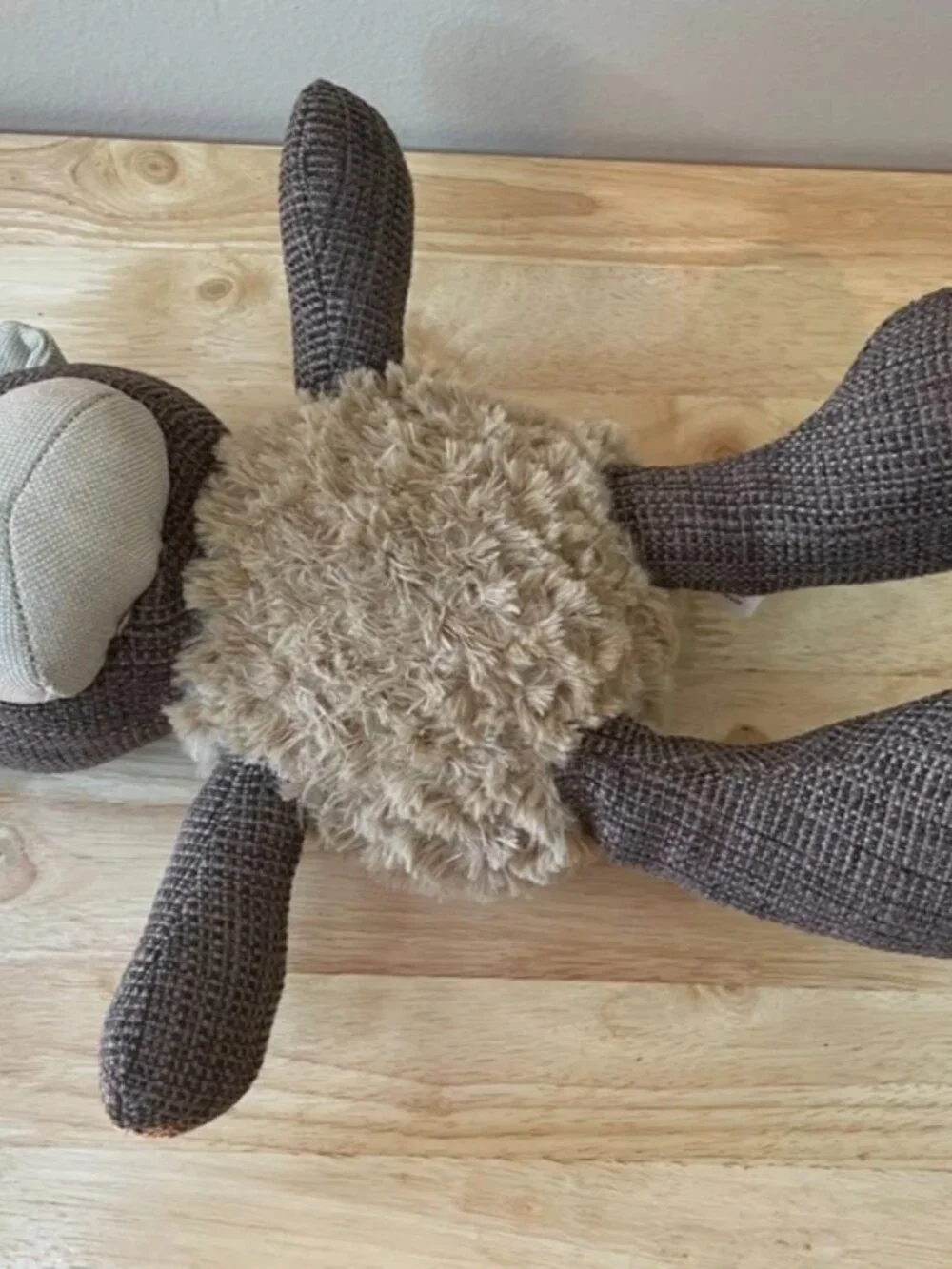 Brooklyn Pet Gear Jungle Friends Monkey Dog Toy Burlap Plush Squeaky 13"